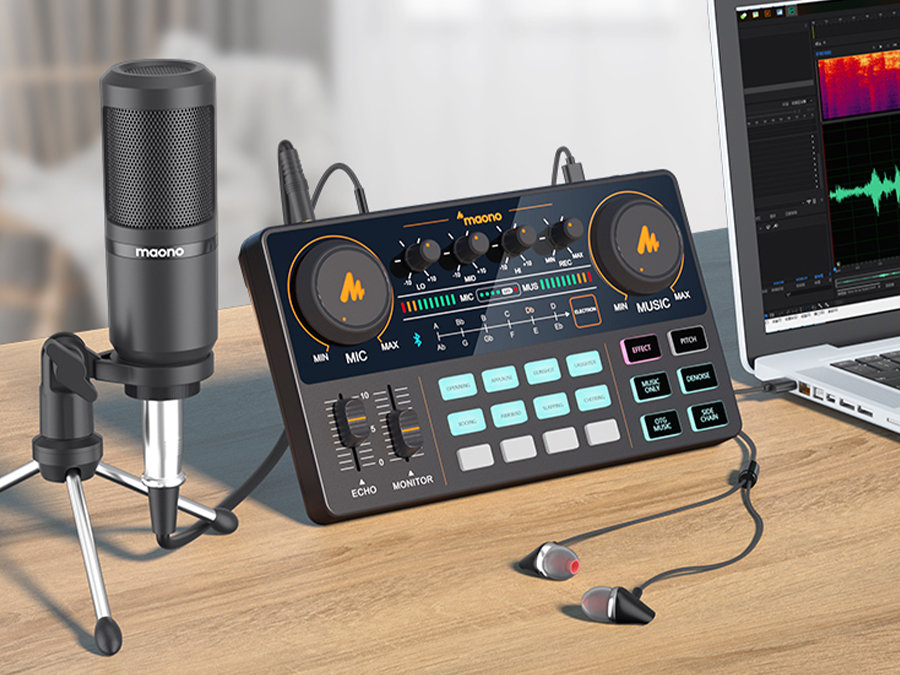 Комплект микшера и микрофона Maono AM200 S1 Комплект микшера и микрофона Maono AM200 S1