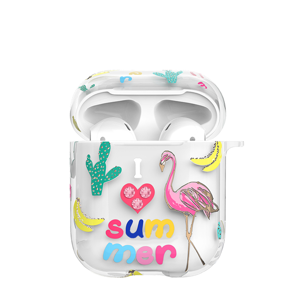 Чехол PQY Flamingo для Apple Airpods Heart Чехол PQY Flamingo для Apple Airpods Heart
