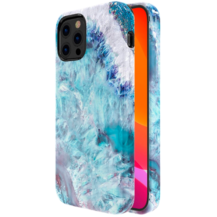 Чехол PQY Agate для iPhone 12/12 Pro Голубой