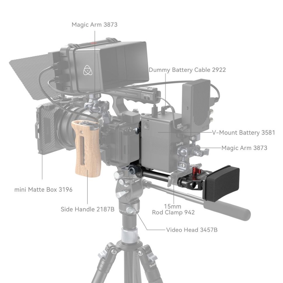 Грудной упор SmallRig 4063B с креплением для V-Mount Грудной упор SmallRig 4063B с креплением для V-Mount