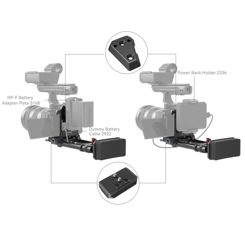 Грудной упор SmallRig 4063B с креплением для V-Mount Грудной упор SmallRig 4063B с креплением для V-Mount