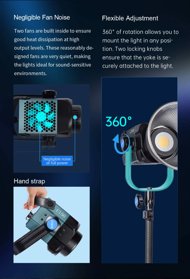 Осветитель Sirui Blaze C150B Осветитель Sirui Blaze C150B