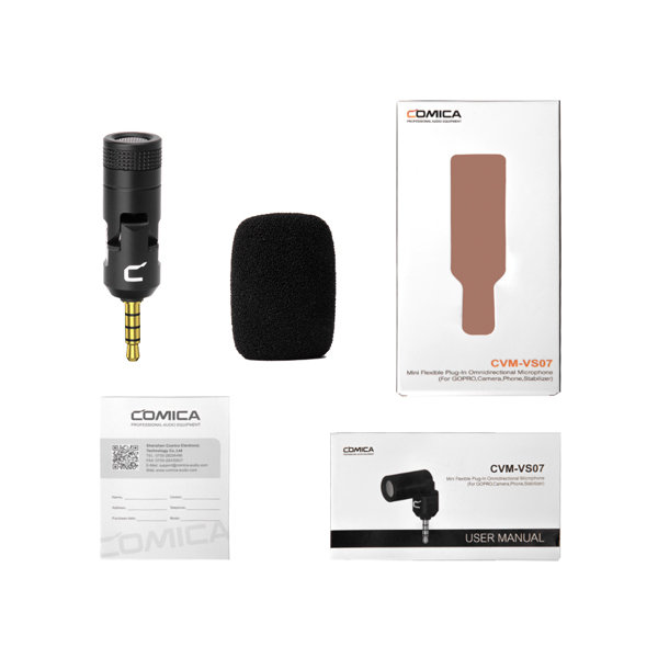 Микрофон CoMica CVM-VS07 mini Jack 3.5мм TRRS Микрофон CoMica CVM-VS07 mini Jack 3.5мм TRRS