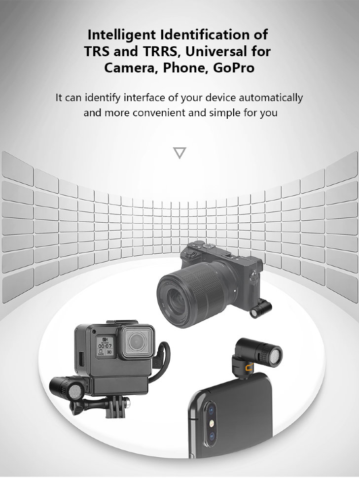 Микрофон CoMica CVM-VS07C mini Jack 3.5мм TRRS Микрофон CoMica CVM-VS07C mini Jack 3.5мм TRRS