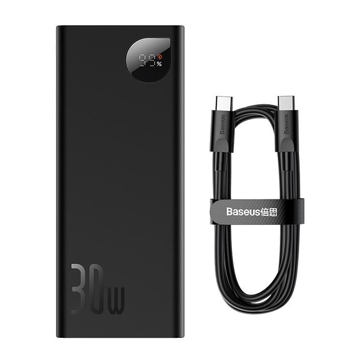 Внешний аккумулятор Baseus Adaman Metal 20000mAh 30W Чёрный Внешний аккумулятор Baseus Adaman Metal 20000mAh 30W Чёрный