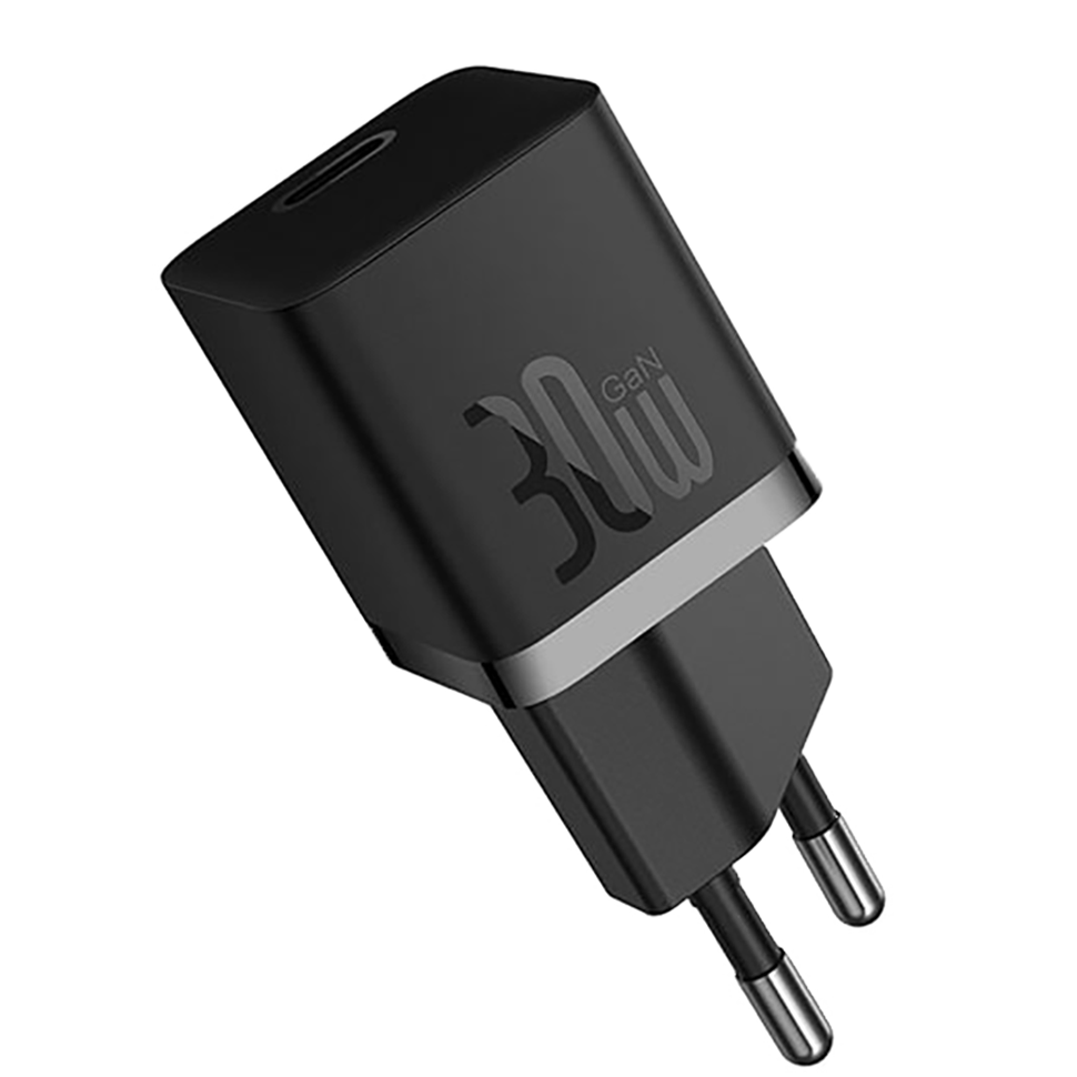 Сетевой адаптер Baseus GaN5 1C 30W Чёрный Сетевой адаптер Baseus GaN5 1C 30W Чёрный