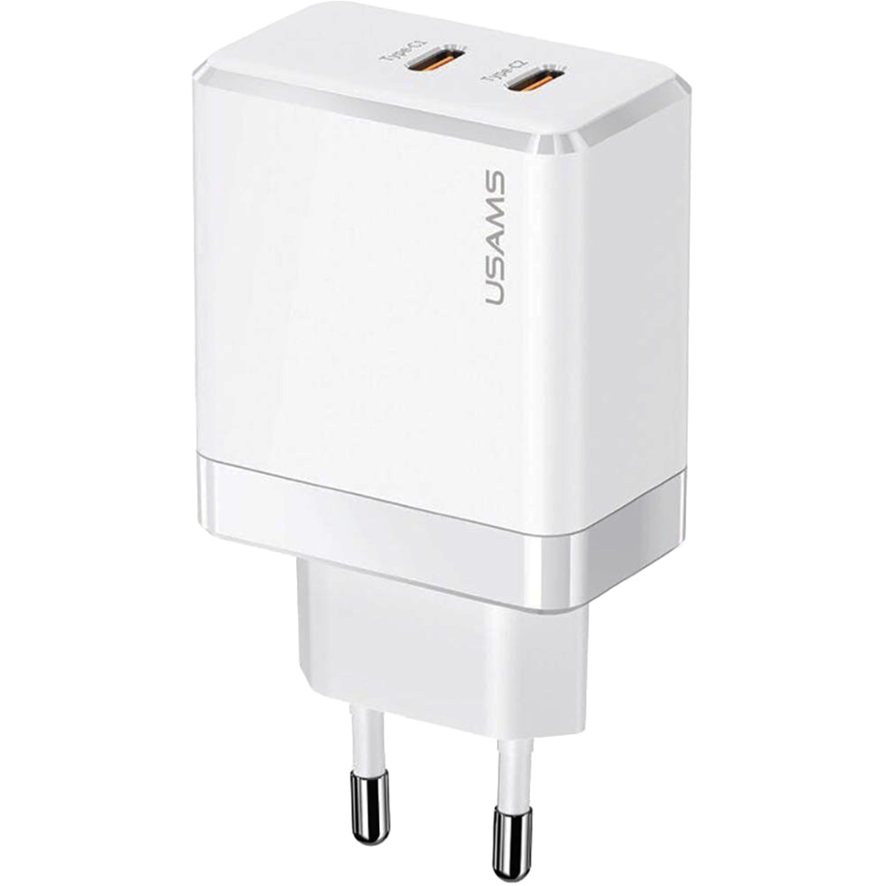 Сетевой адаптер USAMS US-CC172 T54 40W GaN Белый Сетевой адаптер USAMS US-CC172 T54 40W GaN Белый