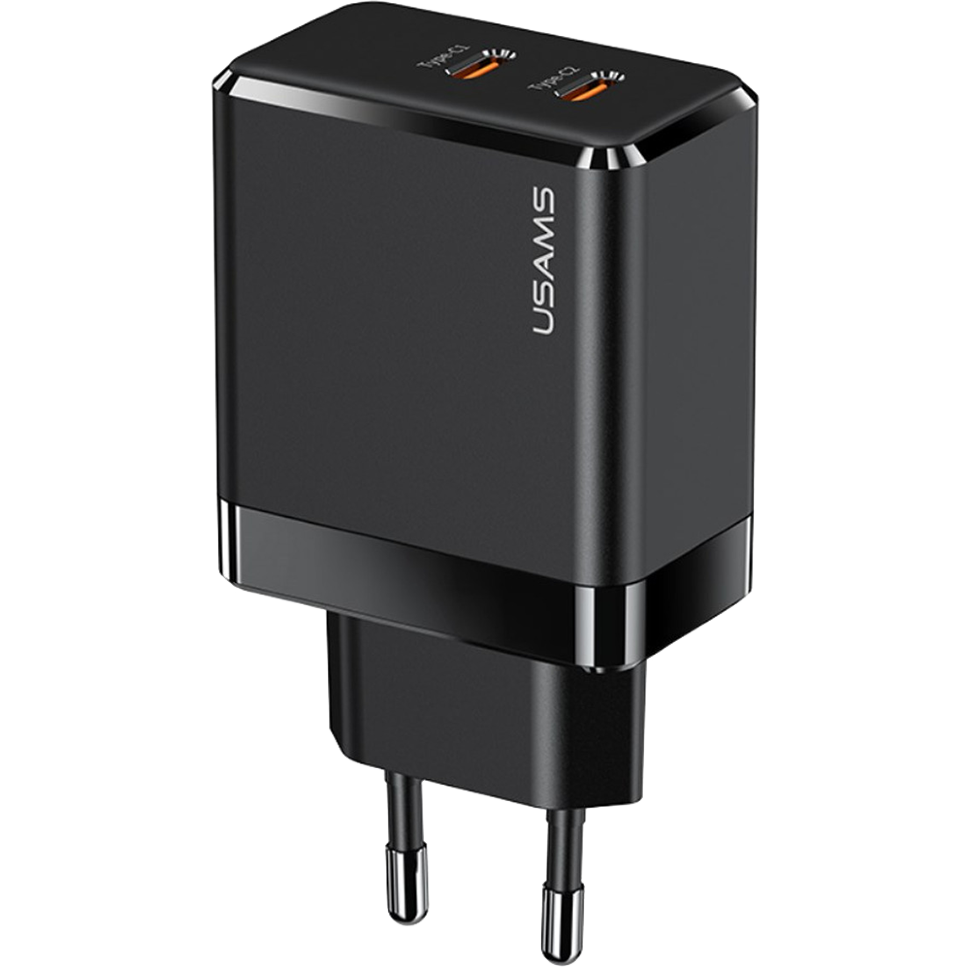 Сетевой адаптер USAMS US-CC172 T54 40W GaN Чёрный Сетевой адаптер USAMS US-CC172 T54 40W GaN Чёрный