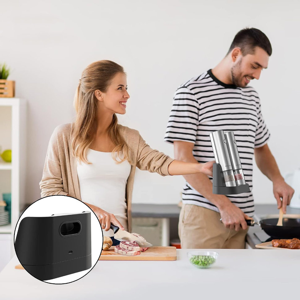 Набор электрических мельниц Circle Joy Fellow Electric Grinder Set Серебро (2 шт) Набор электрических мельниц Circle Joy Fellow Electric Grinder Set Серебро (2 шт)