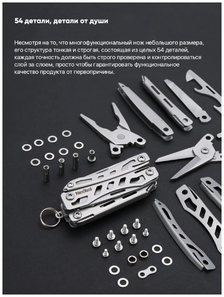 Мультитул NexTool NE20146 Flagship Lite Серебро Мультитул NexTool NE20146 Flagship Lite Серебро