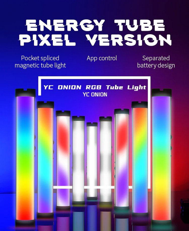 Осветитель YC Onion ENERGY TUBE Pixel Version + Honeycomb + Grid Осветитель YC Onion ENERGY TUBE Pixel Version + Honeycomb + Grid