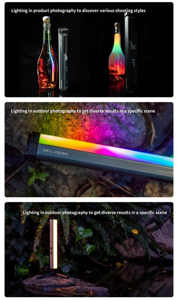 Осветитель YC Onion ENERGY TUBE Pixel Version + Honeycomb + Grid Осветитель YC Onion ENERGY TUBE Pixel Version + Honeycomb + Grid