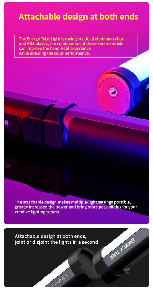 Осветитель YC Onion ENERGY TUBE Pixel Version + Honeycomb + Grid Осветитель YC Onion ENERGY TUBE Pixel Version + Honeycomb + Grid