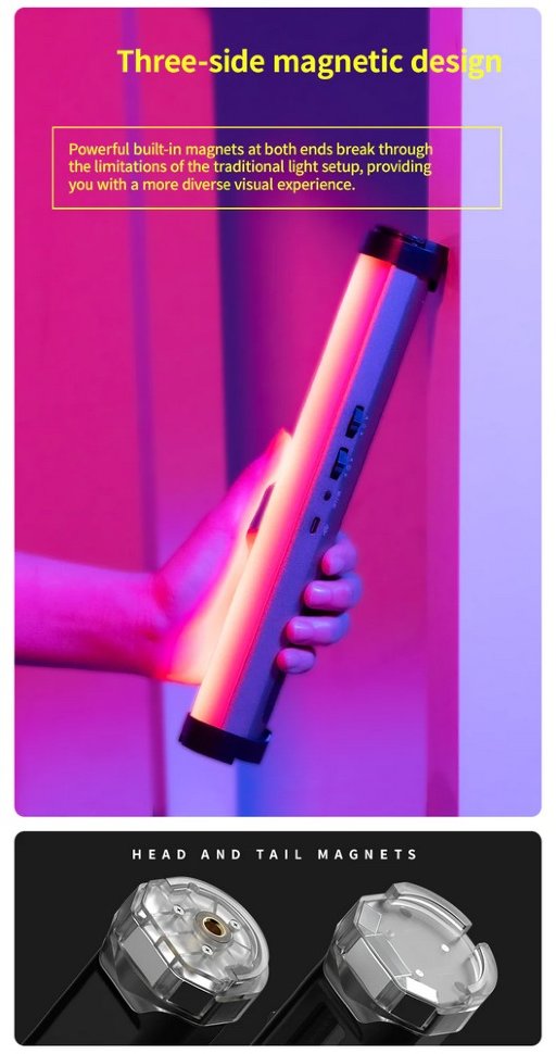 Осветитель YC Onion ENERGY TUBE Pixel Version + Honeycomb + Grid Осветитель YC Onion ENERGY TUBE Pixel Version + Honeycomb + Grid