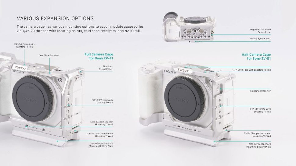 Клетка Tilta Full Cage Lightweight Kit для Sony ZV-E1 Чёрная Клетка Tilta Full Cage Lightweight Kit для Sony ZV-E1 Чёрная
