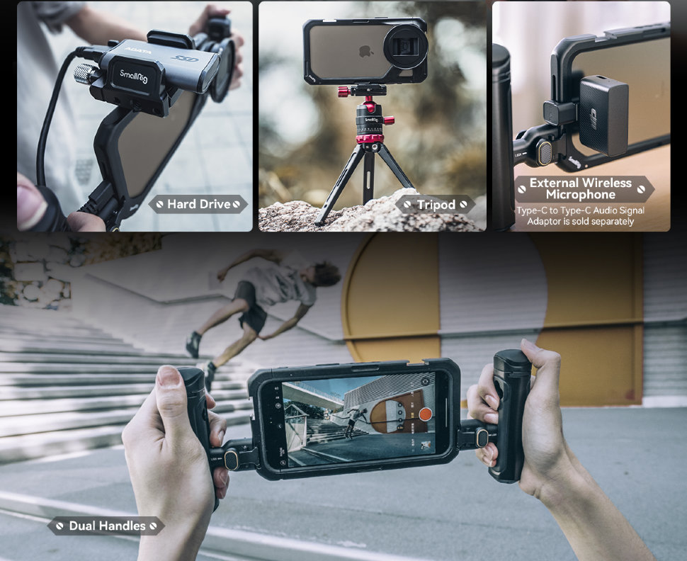 Клетка SmallRig 4397 Video Kit (Dual Handheld) для iPhone 15 Pro Клетка SmallRig 4397 Video Kit (Dual Handheld) для iPhone 15 Pro