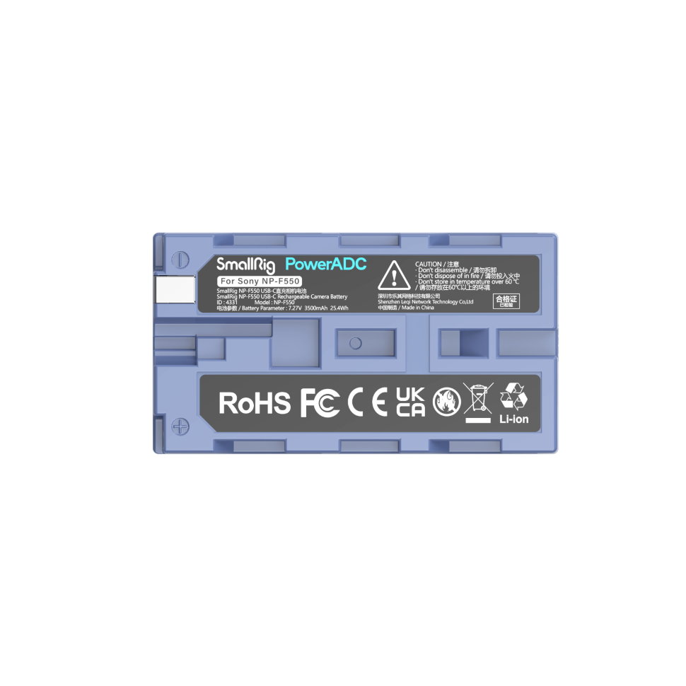 Аккумулятор SmallRig 4331 NP-F550 Type-C Синий Аккумулятор SmallRig 4331 NP-F550 Type-C Синий