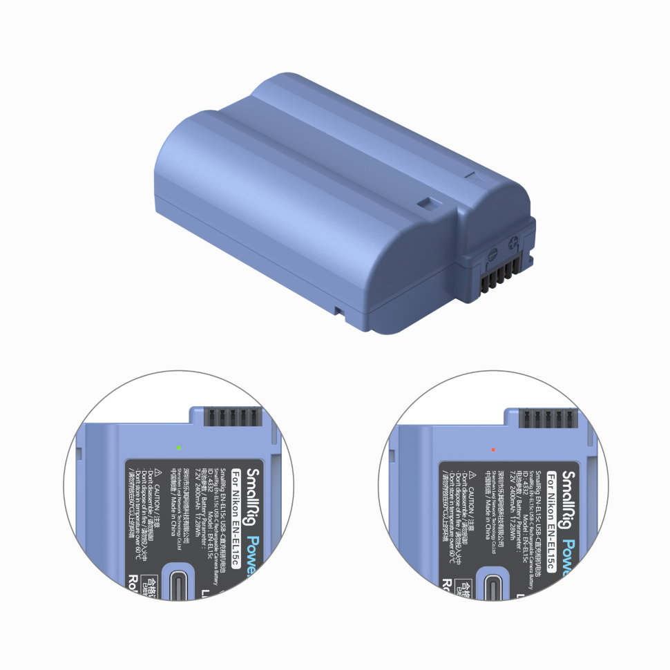 Аккумулятор SmallRig 4332B EN-EL15c Type-C Синий Аккумулятор SmallRig 4332B EN-EL15c Type-C Синий