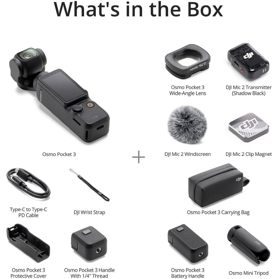 Компактная камера с трехосевой стабилизацией DJI Osmo Pocket 3 Creator Combo Компактная камера с трехосевой стабилизацией DJI Osmo Pocket 3 Creator Combo