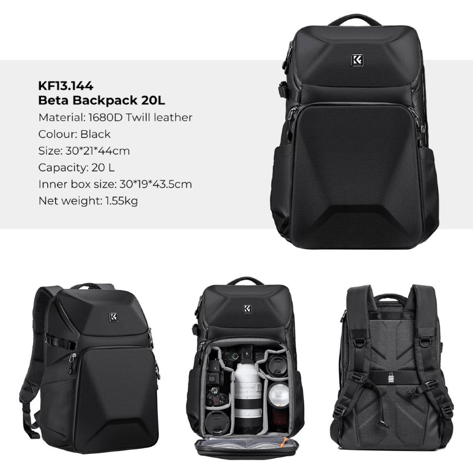 Рюкзак K&F Concept Beta 20L Чёрный Рюкзак K&F Concept Beta 20L Чёрный
