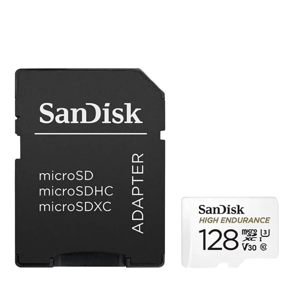 Карта памяти SanDisk High Endurance 128Gb microSDXC UHS-I V30 (U3) + SD adapter