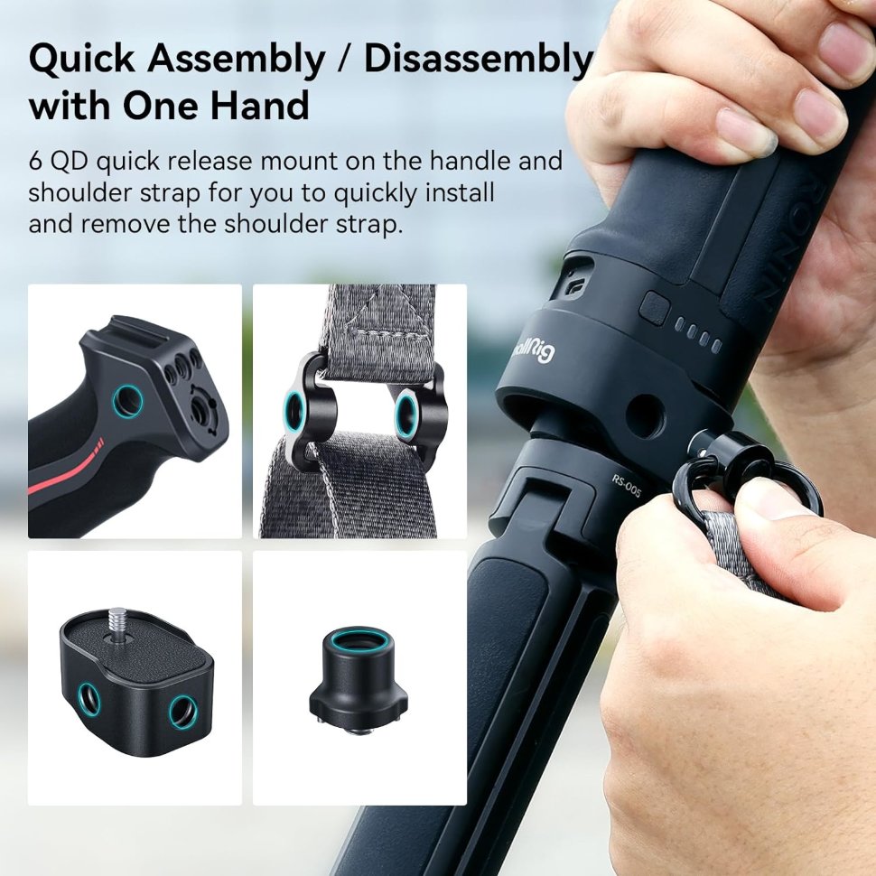 Плечевой ремень с рукояткой SmallRig 4383 Weight-Reducing Sling Handgrip для DJI RS3/RS3Pro/RS2 Плечевой ремень с рукояткой SmallRig 4383 Weight-Reducing Sling Handgrip для DJI RS3/RS3Pro/RS2