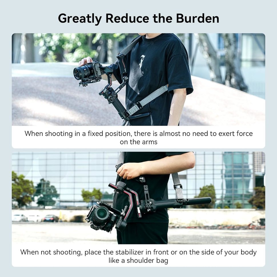 Плечевой ремень с рукояткой SmallRig 4383 Weight-Reducing Sling Handgrip для DJI RS3/RS3Pro/RS2 Плечевой ремень с рукояткой SmallRig 4383 Weight-Reducing Sling Handgrip для DJI RS3/RS3Pro/RS2