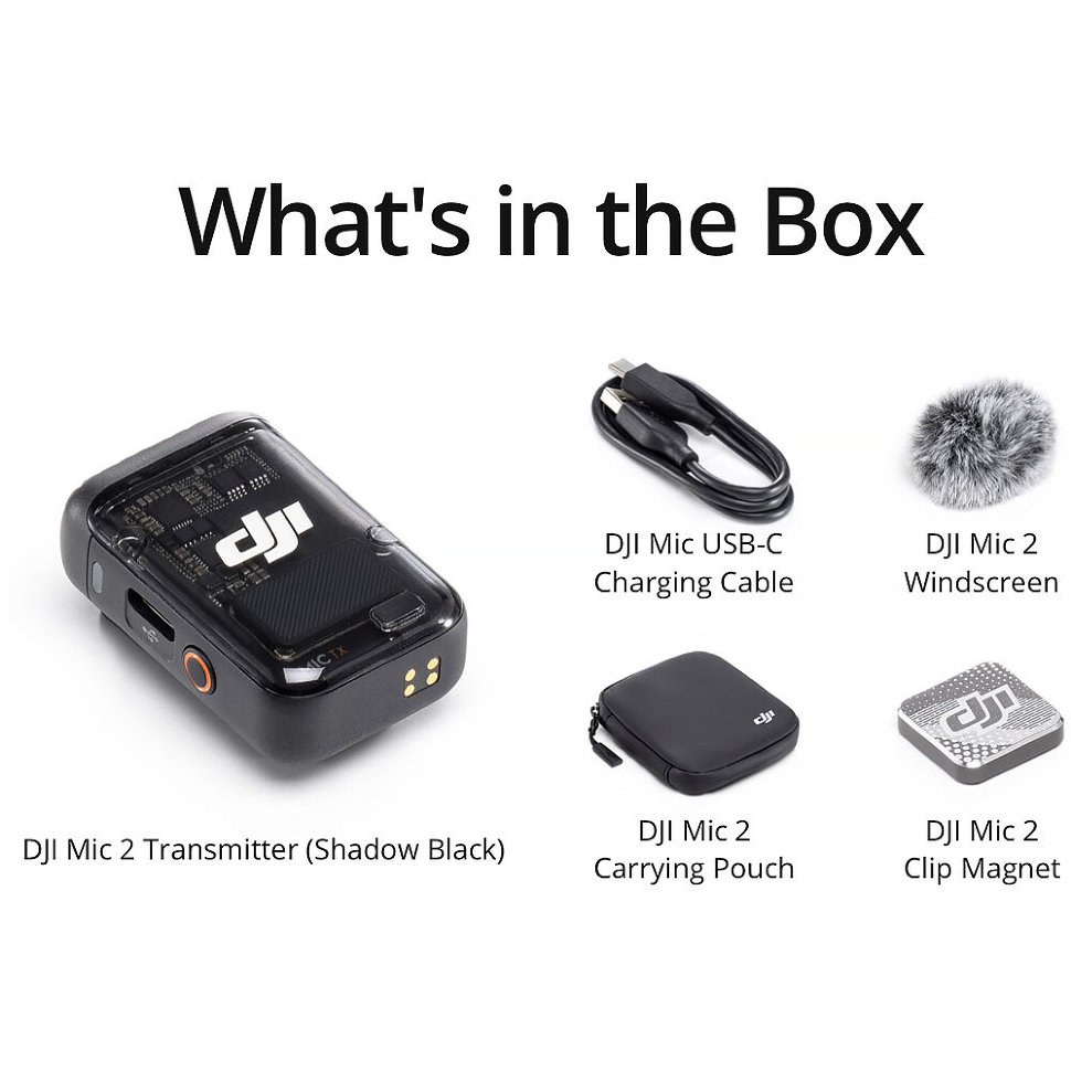 Передатчик DJI Mic 2 Transmitter Чёрный Передатчик DJI Mic 2 Transmitter Чёрный