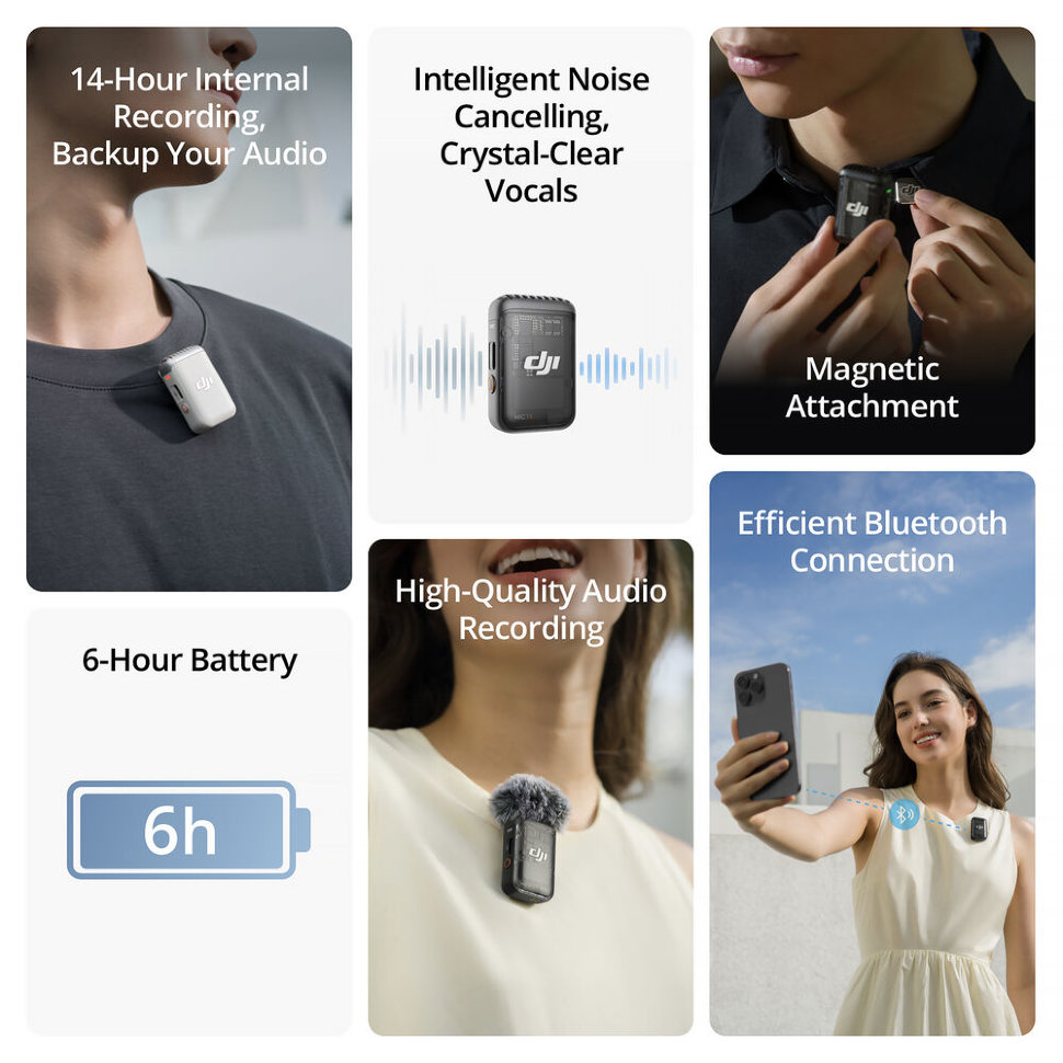 Передатчик DJI Mic 2 Transmitter Чёрный Передатчик DJI Mic 2 Transmitter Чёрный