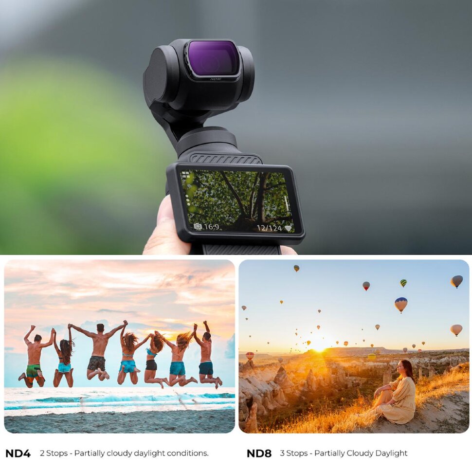 Комплект светофильтров K&F Concept ND для DJI Osmo Pocket 3 (4шт) Комплект светофильтров K&F Concept ND для DJI Osmo Pocket 3 (4шт)