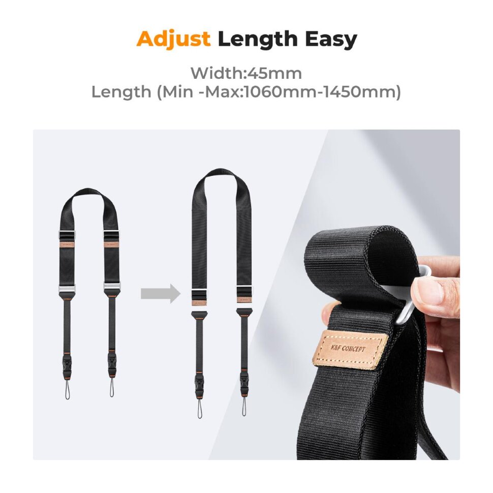 Шейный ремень K&F Concept Camera strap KF13.132 Чёрный Шейный ремень K&F Concept Camera strap KF13.132 Чёрный