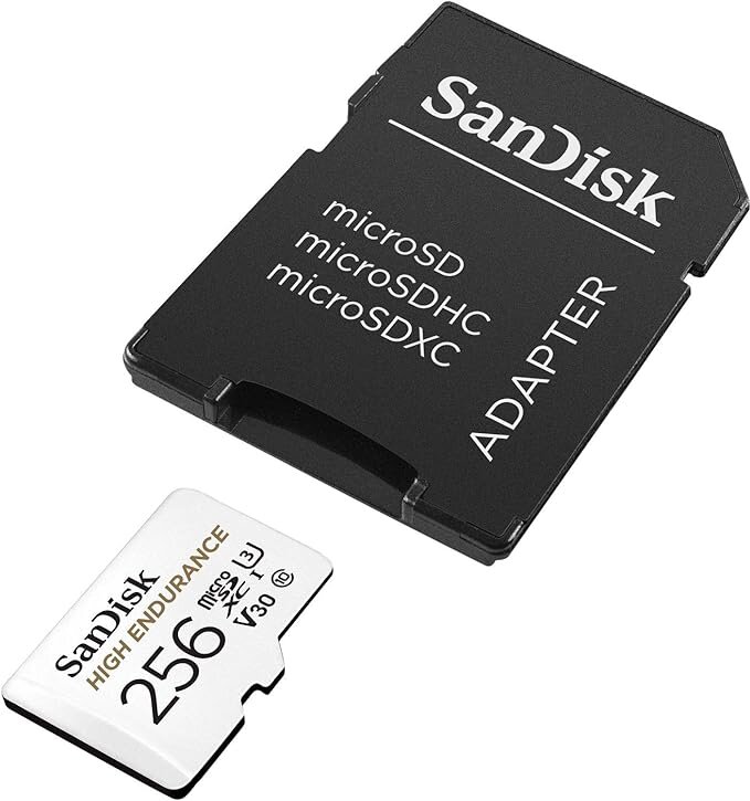 Карта памяти SanDisk High Endurance 256Gb microSDXC UHS-I V30 (U3) + SD adapter Карта памяти SanDisk High Endurance 256Gb microSDXC UHS-I V30 (U3) + SD adapter