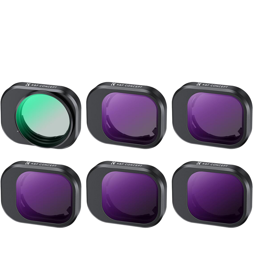 Комплект светофильтров K&F Concept Nano-X CPL + ND для DJI Mini 4 Pro (6шт)