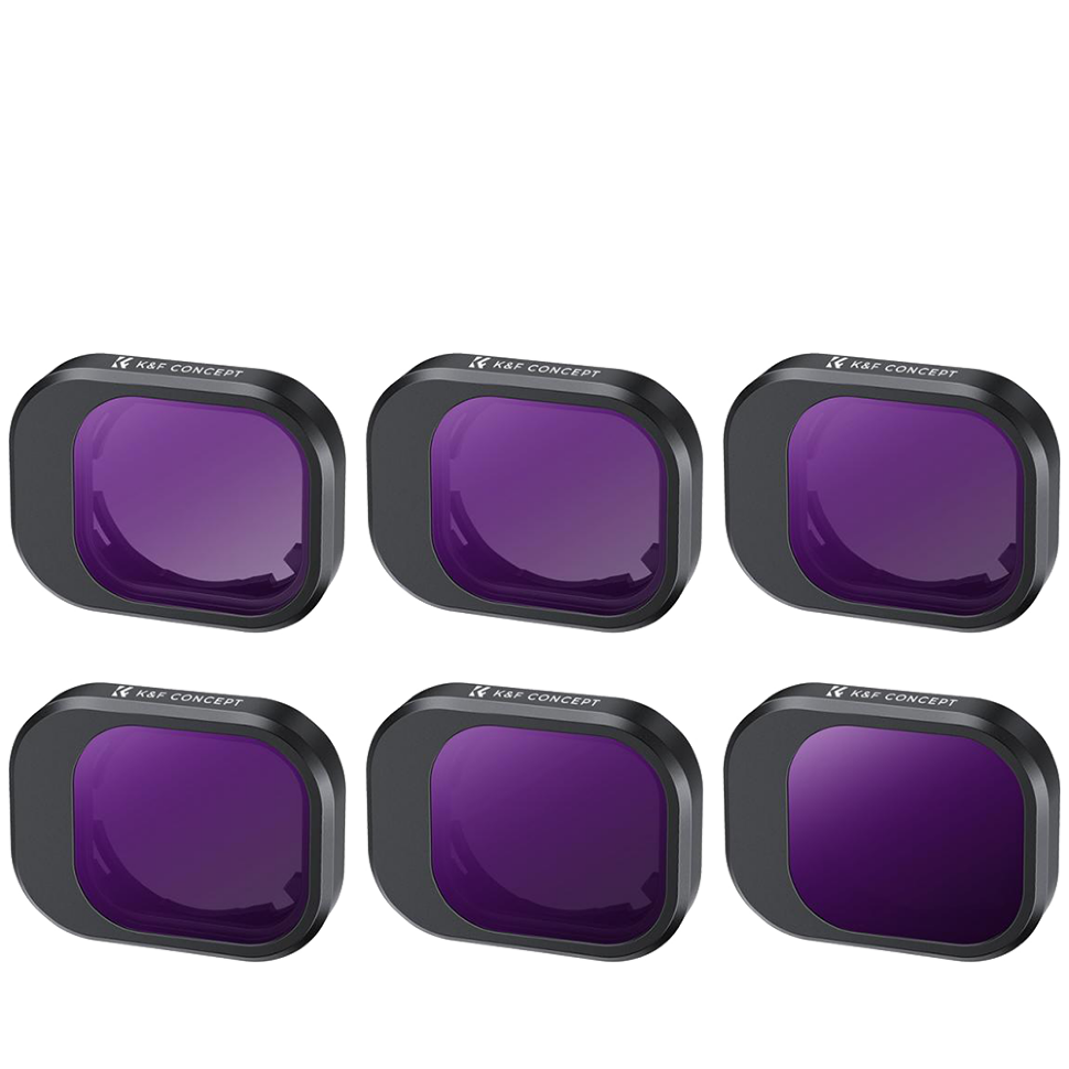 Комплект светофильтров K&F Concept Nano-X ND для DJI Mini 4 Pro (6шт)