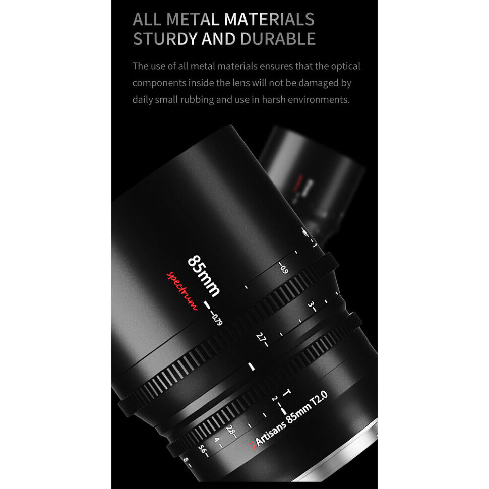 Объектив 7Artisans Spectrum 85mm T2.0 E-Mount Объектив 7Artisans Spectrum 85mm T2.0 E-Mount