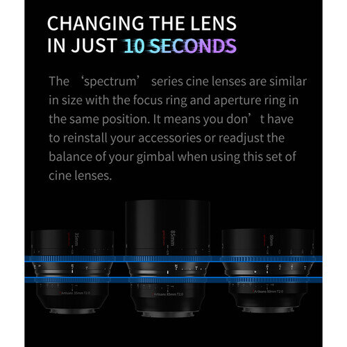 Объектив 7Artisans Spectrum 85mm T2.0 E-Mount Объектив 7Artisans Spectrum 85mm T2.0 E-Mount