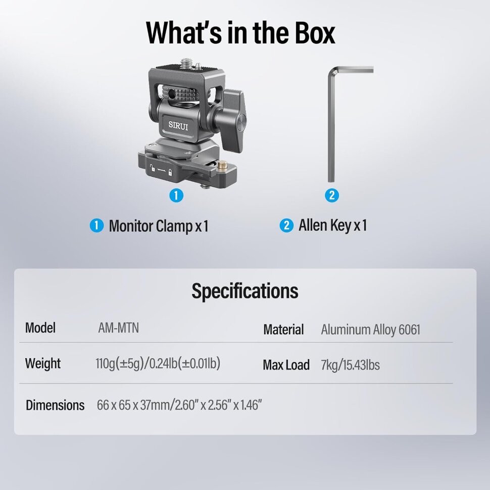 Крепление Sirui Monitor Mount NATO Крепление Sirui Monitor Mount NATO