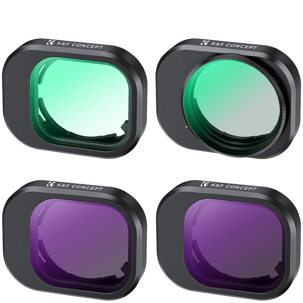 Комплект светофильтров K&F Concept Nano-X ND + UV + CPL для DJI Mini 4 Pro (4шт)