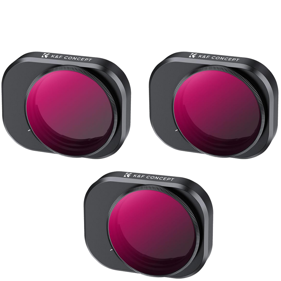 Комплект светофильтров K&F Concept Nano-X ND/PL для DJI Mini 4 Pro (3шт)