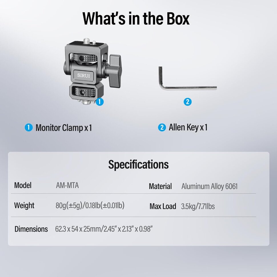 Крепление Sirui Monitor Mount ARRI 3/8" Крепление Sirui Monitor Mount ARRI 3/8"