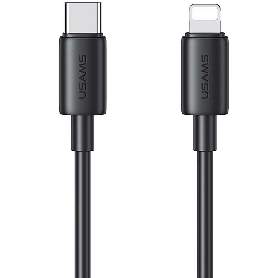Кабель USAMS SJ712 YD Type-C - Lightning 30W Чёрный Кабель USAMS SJ712 YD Type-C - Lightning 30W Чёрный