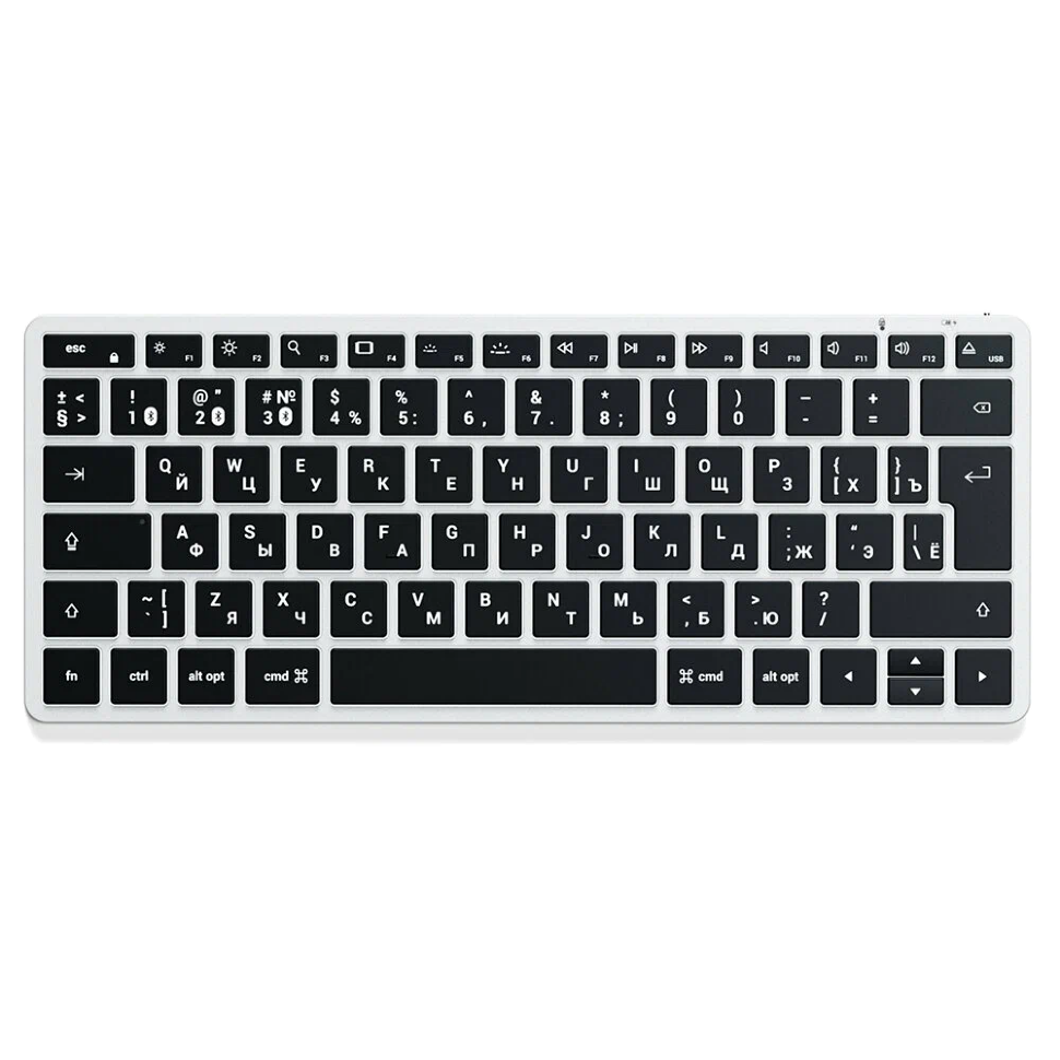 Клавиатура беспроводная Satechi Slim X1 (RU) Серебро Клавиатура беспроводная Satechi Slim X1 (RU) Серебро