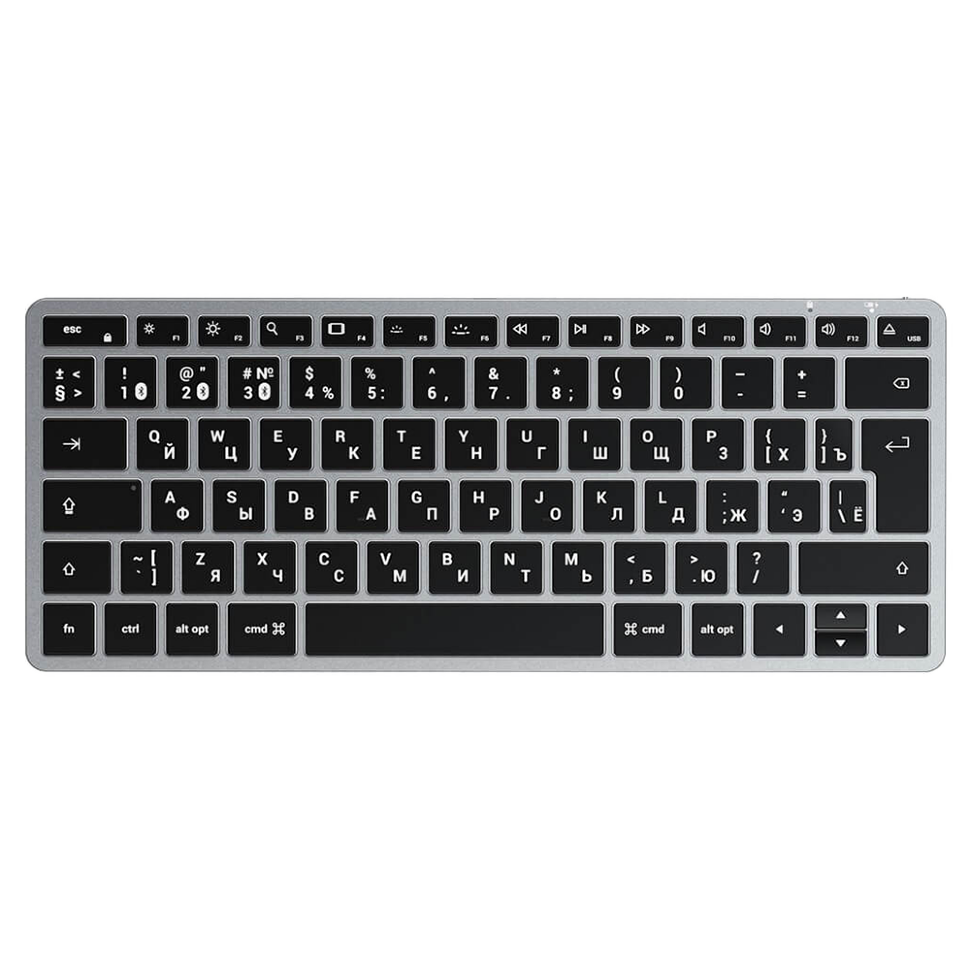 Клавиатура беспроводная Satechi Slim X1 (RU) Серая Клавиатура беспроводная Satechi Slim X1 (RU) Серая