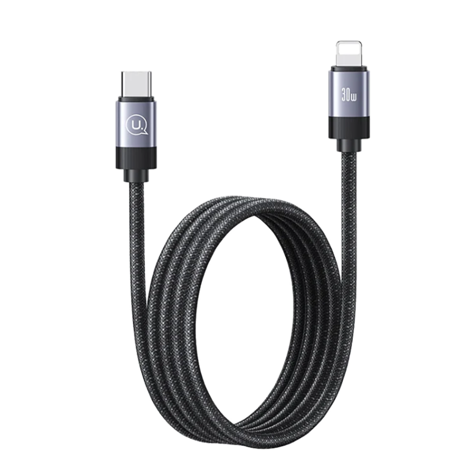Кабель USAMS US-SJ705 30W Rui Magnetic Type-C - Lightning 1м Серый Кабель USAMS US-SJ705 30W Rui Magnetic Type-C - Lightning 1м Серый