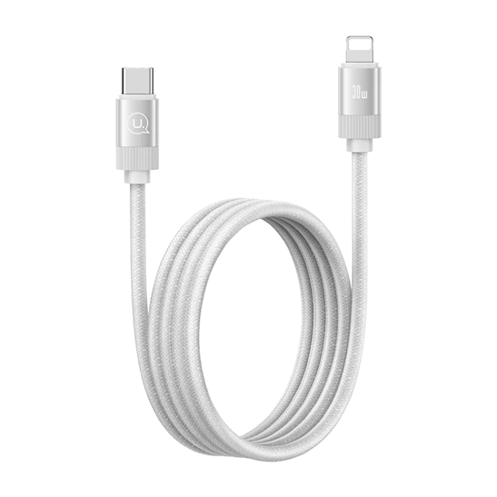 Кабель USAMS US-SJ705 30W Rui Magnetic Type-C - Lightning 1м Серебро Кабель USAMS US-SJ705 30W Rui Magnetic Type-C - Lightning 1м Серебро