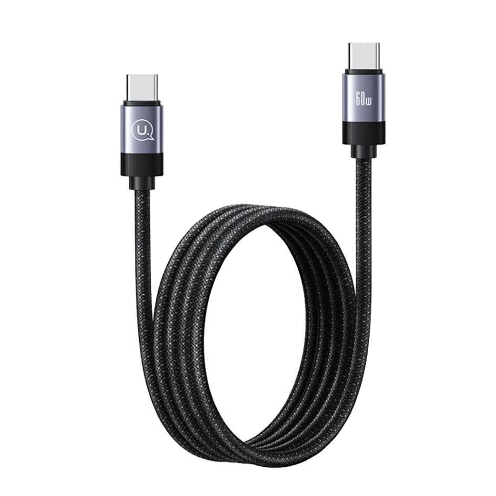 Кабель USAMS US-SJ704 Rui Magnetic 60W Type-C 1м Серый Кабель USAMS US-SJ704 Rui Magnetic 60W Type-C 1м Серый
