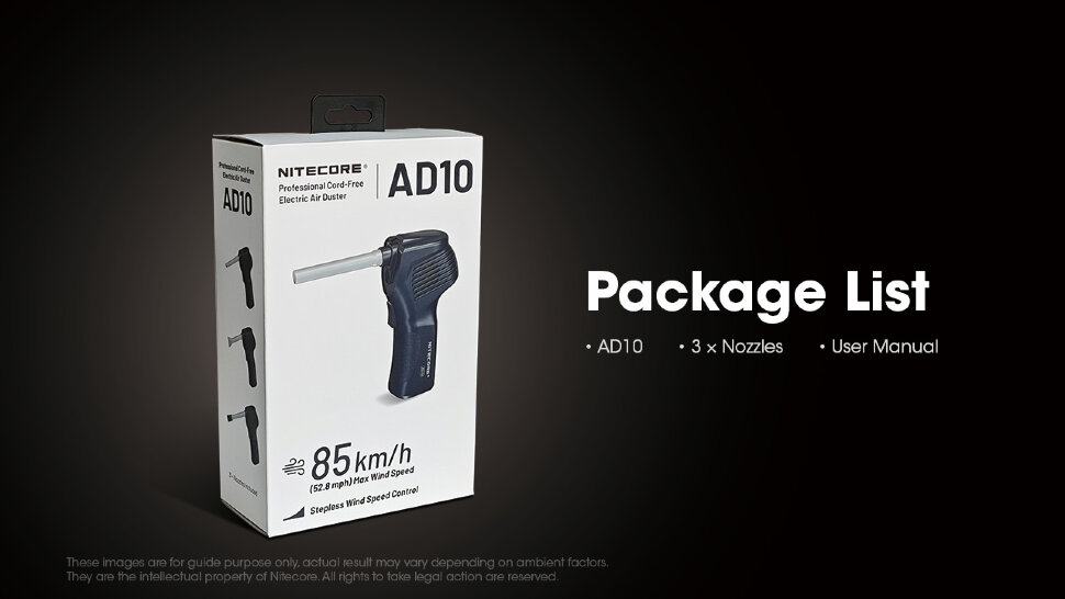 Воздуходувка Nitecore AD10 Electric Air Duster Воздуходувка Nitecore AD10 Electric Air Duster