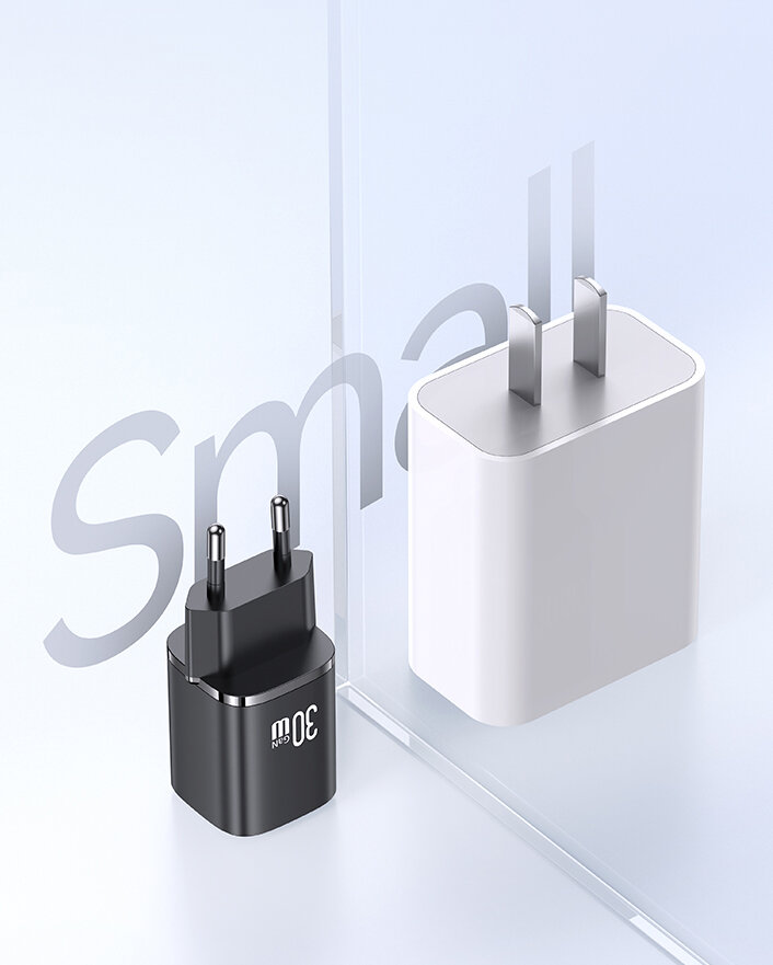 Сетевой адаптер Usams CC254 30W Dual Ports GaN Фиолетовый Сетевой адаптер Usams CC254 30W Dual Ports GaN Фиолетовый