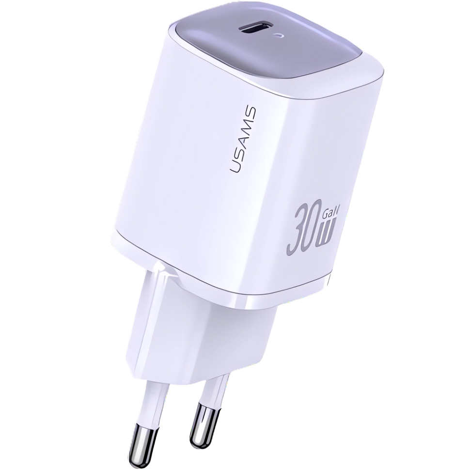 Сетевой адаптер Usams CC251 30W GaN Фиолетовый Сетевой адаптер Usams CC251 30W GaN Фиолетовый