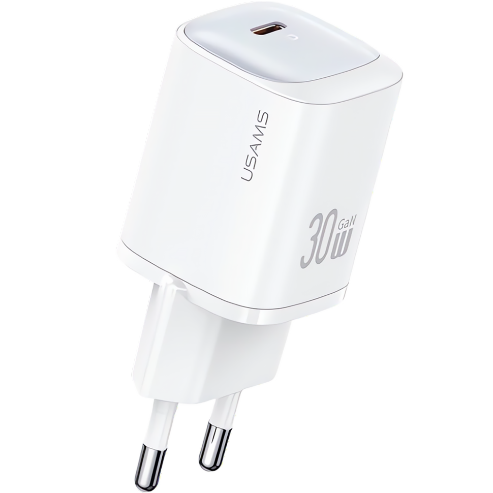Сетевой адаптер Usams CC251 30W GaN Белый Сетевой адаптер Usams CC251 30W GaN Белый